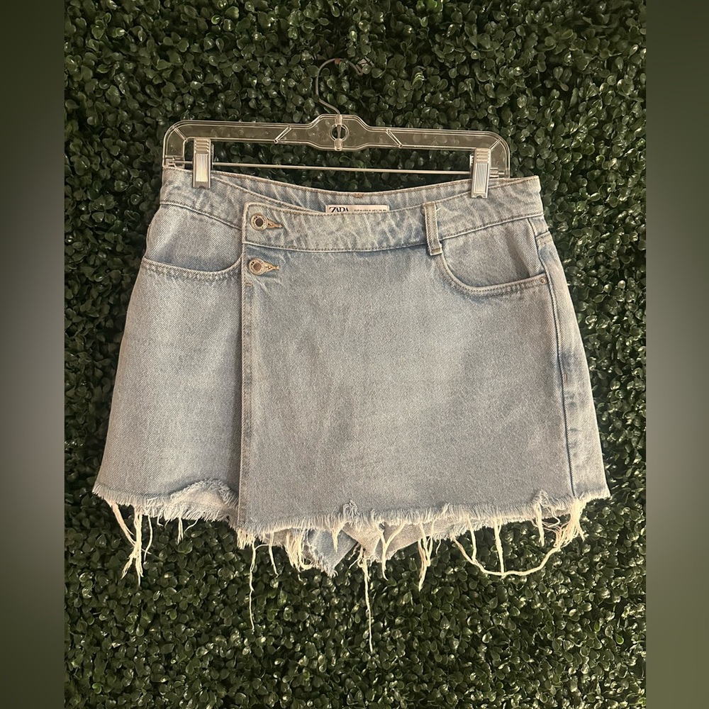 Zara Denim Jean Skort - Shorts - Skirt - Size M